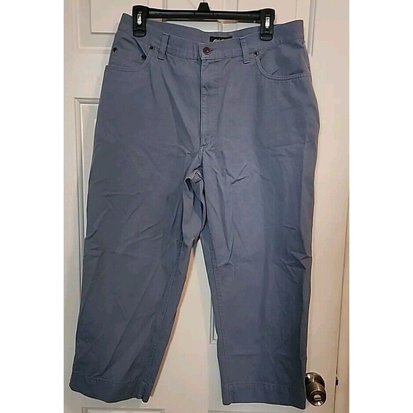 Eddie Bauer Pants - Eddie Bauer Travel Pants Womens Chino Blue 14 Ankle high rise